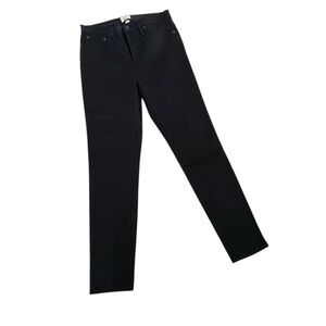 J Crew black 9 inch high rise toothpick stretchy 5 pocket pants size 30